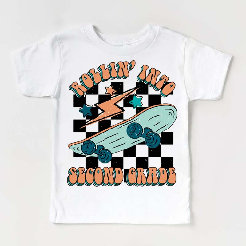 Rollin Into Second Grade Shirt 1st Day Of School Toddler