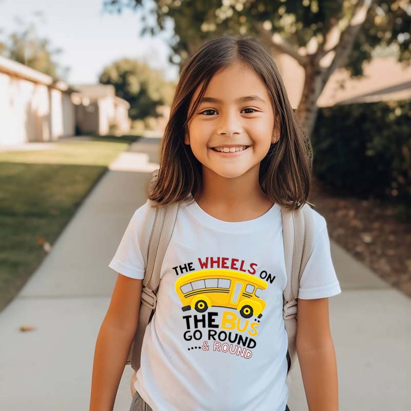The WHEELS On The BUS Kids Shirt