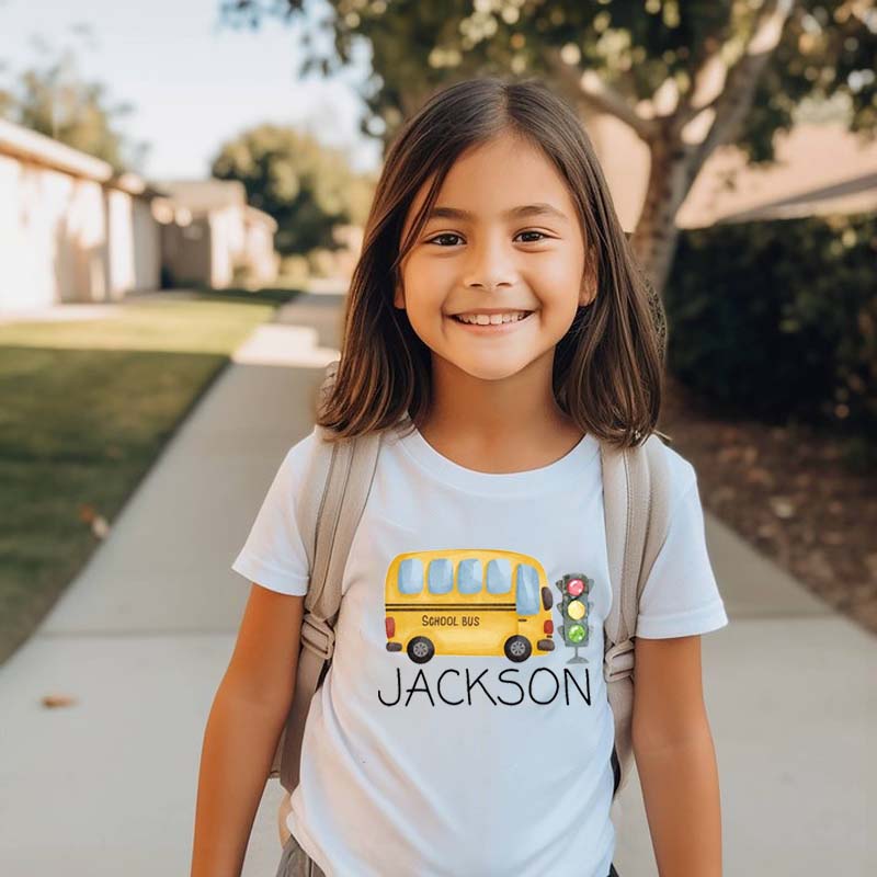 Personalized Bus Back To School Kids Shirts