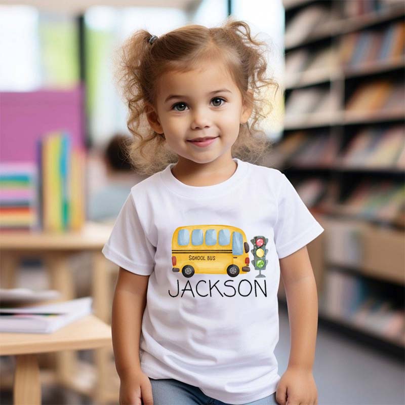 Personalized Bus Back To School Kids Shirts