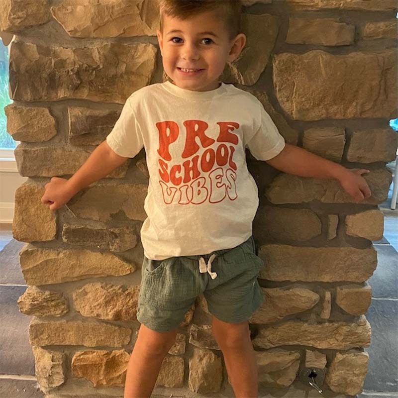 First Day of School Retro Natural Infant