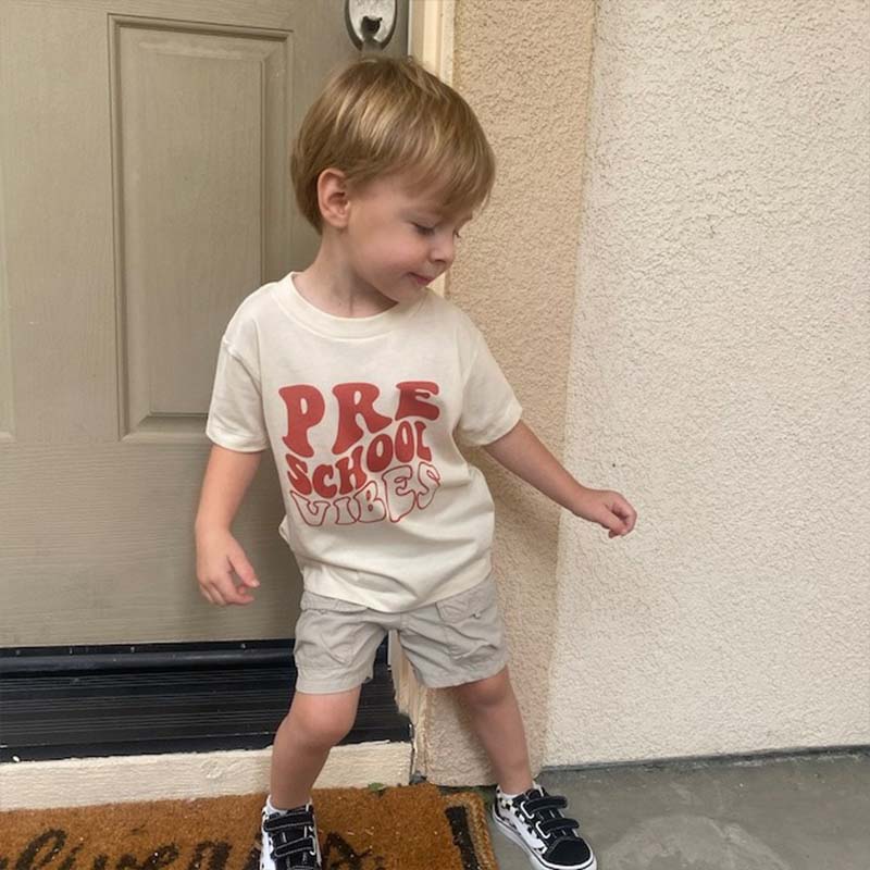 First Day of School Retro Natural Infant