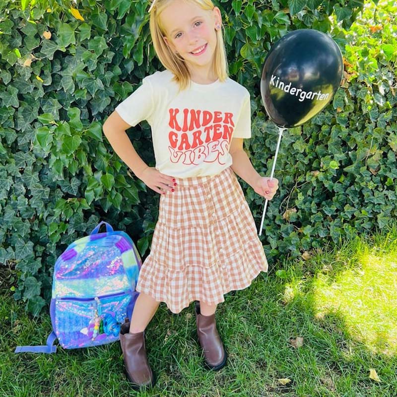 Back to School Shirt - Kindergarten Vibes Kids Shirt