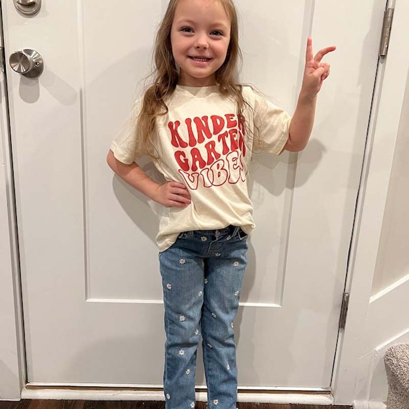 Back to School Shirt - Kindergarten Vibes Kids Shirt