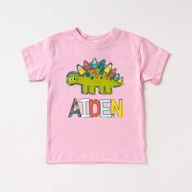 Personalized Back to School Dinosaur Kids Shirts