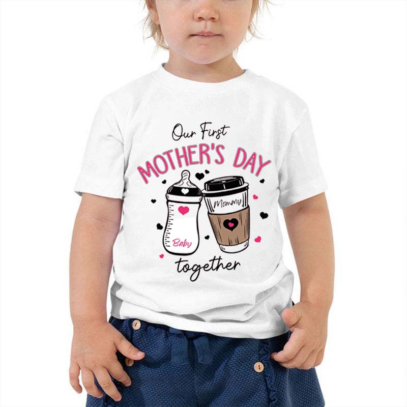 [Youth Shirt / 2-14 Years]First Mothers Day Shirt 2024 New Mommy Gift