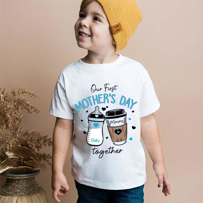 [Youth Shirt / 2-14 Years]First Mothers Day Shirt 2024 New Mommy Gift