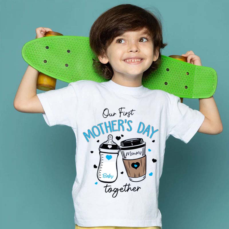 [Youth Shirt / 2-14 Years]First Mothers Day Shirt 2024 New Mommy Gift