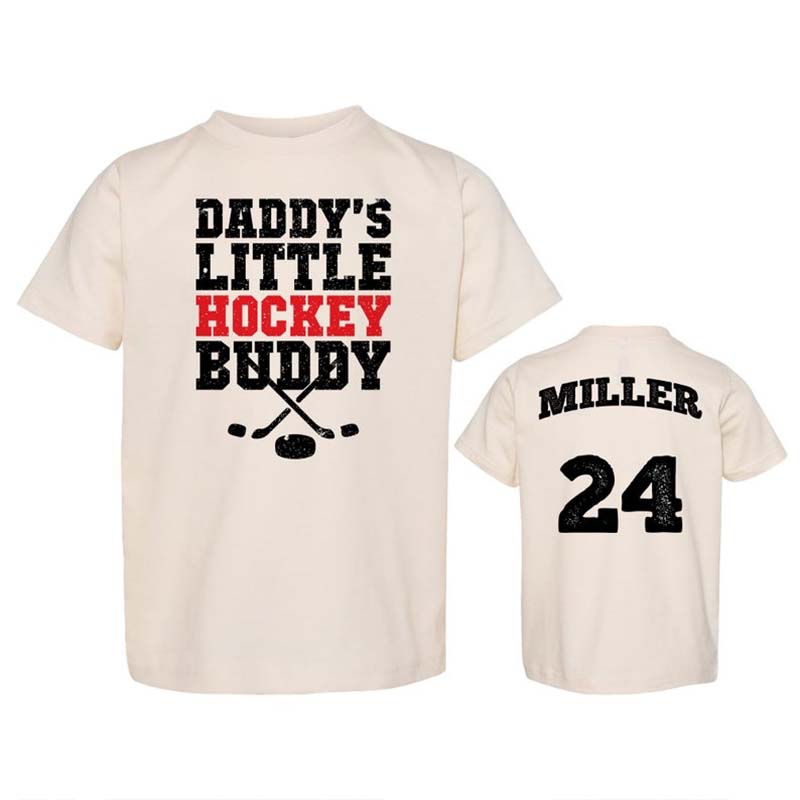 Custom Funny Shirt DADDY'S Little HOCKEY BUDDY
