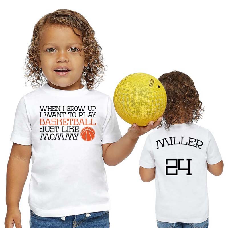 Funny Custom Shirt When I Grow Up BASKETBALL Like MOMMY