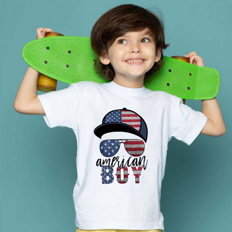 [Youth Shirt / 2-14 Years]Digital Download July 4th  USA Memorial Day Daddy and Me