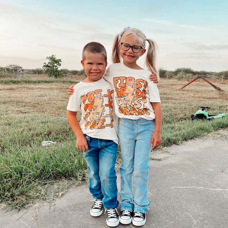 Pre-K T-shirt, 1-5 Grade Back To School T-shirt