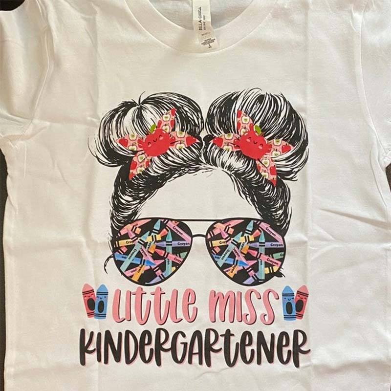 Little miss kindergartener shirt Girls kindergarten t-shirt