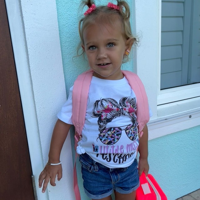 Little miss preschool shirt Girls preschool t-shirt