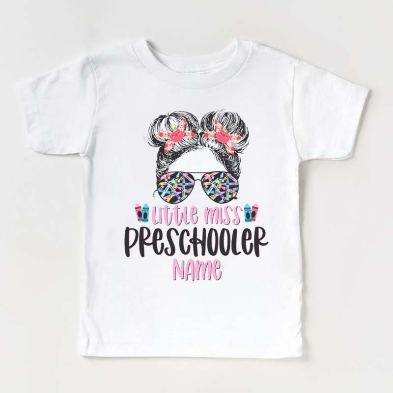 Little miss preschool shirt Girls preschool t-shirt