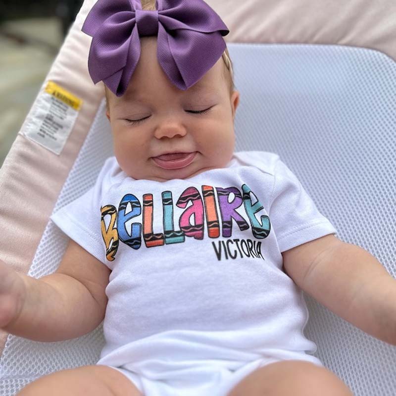 Custom Name Crayon Shirt 1st Day of School