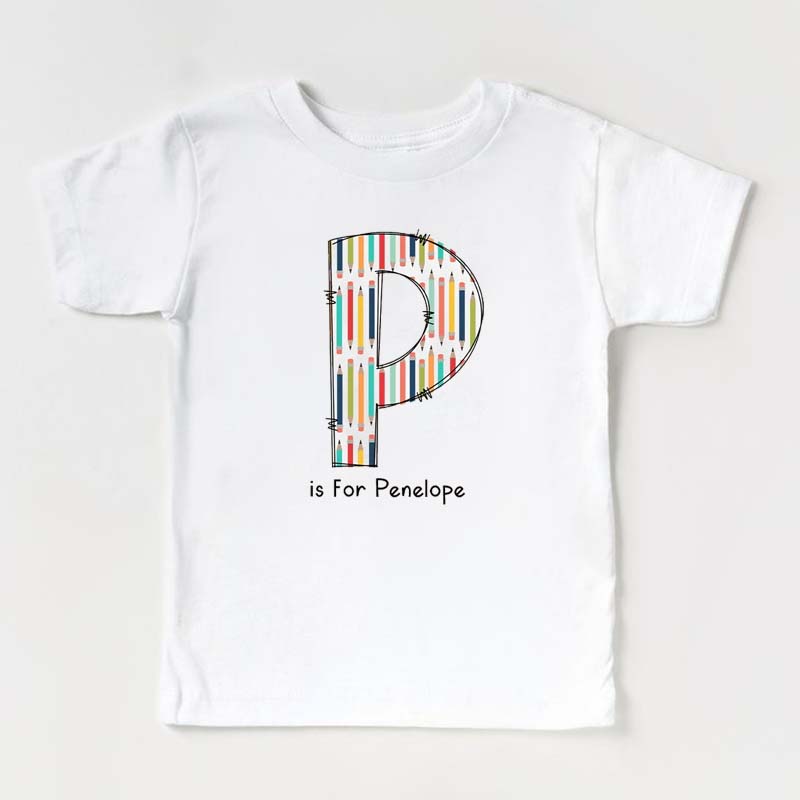 Personalized Back To School Pencil T-Shirt With Name