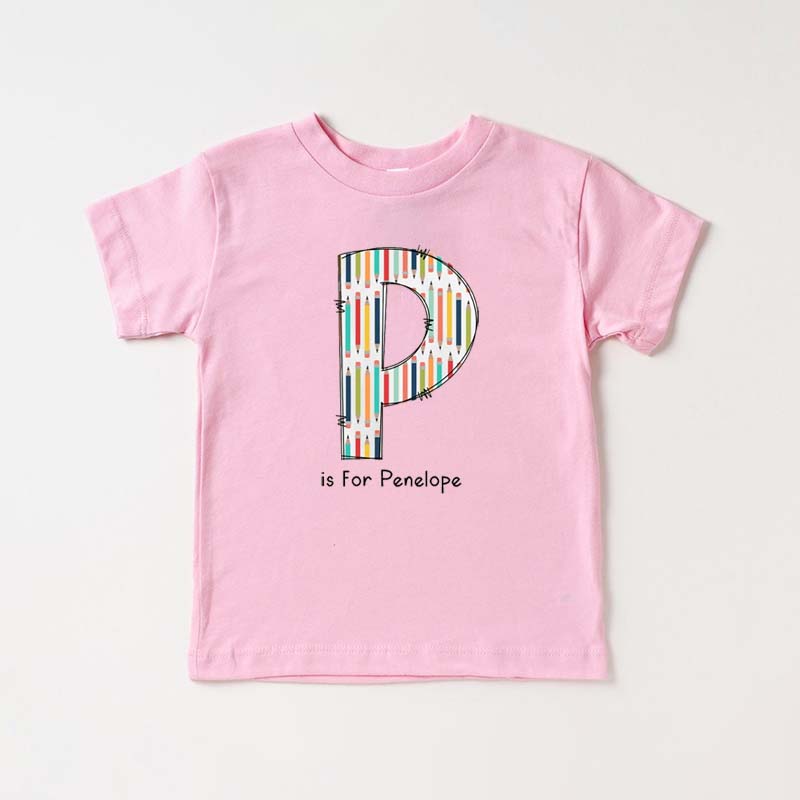 Personalized Back To School Pencil T-Shirt With Name