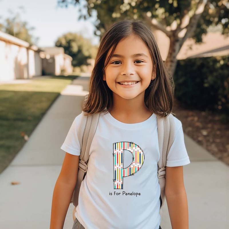 Personalized Back To School Pencil T-Shirt With Name
