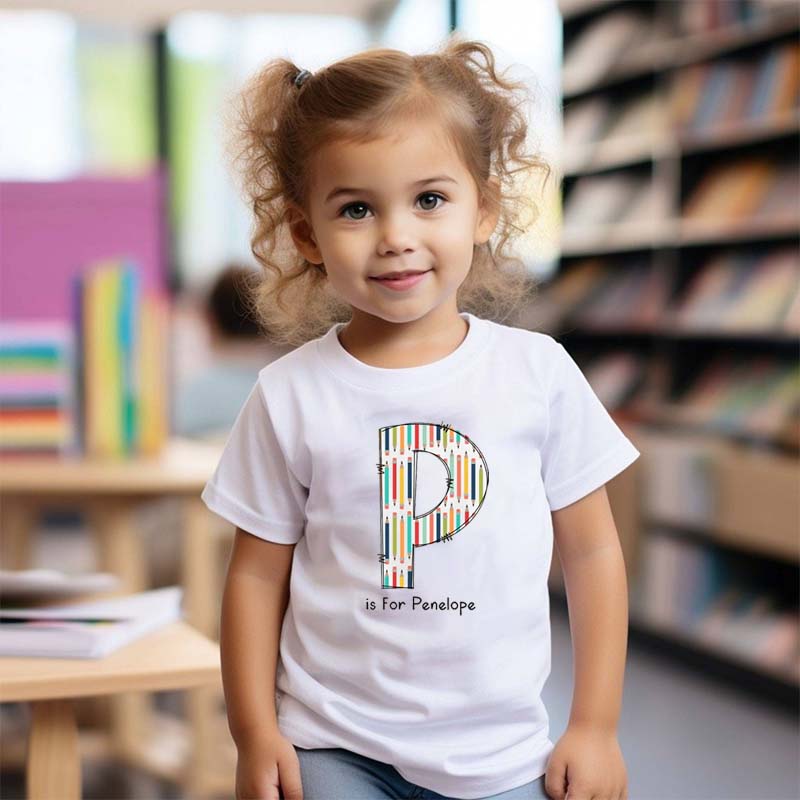 Personalized Back To School Pencil T-Shirt With Name