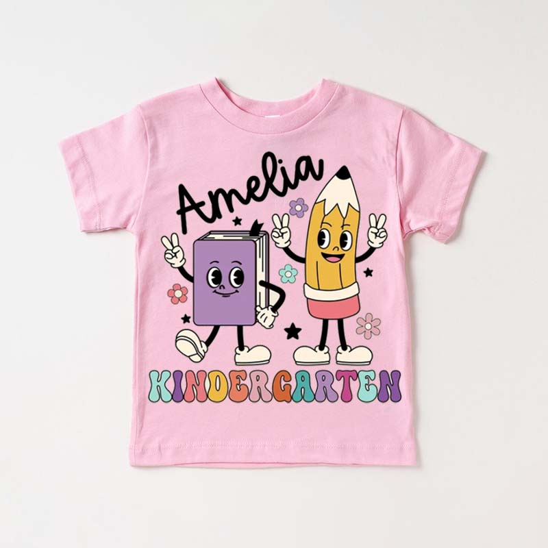 Personalized Kindergarten Shirt Retro Girls