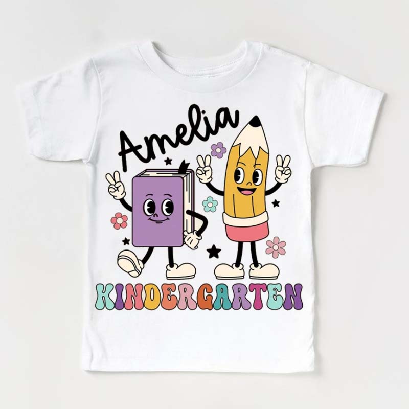 Personalized Kindergarten Shirt Retro Girls