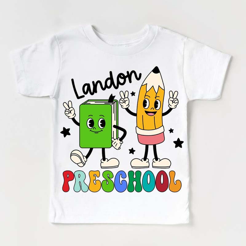 Personalized Preschool Shirt Retro Boys