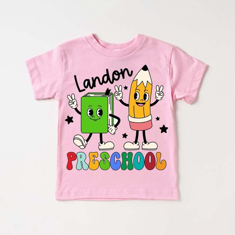 Personalized Preschool Shirt Retro Boys