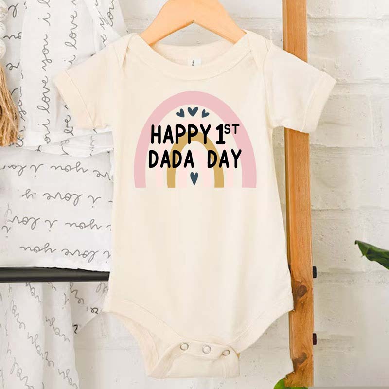 Happy 1st Dada Day Onesie Baby Girl Fathers Day Gift 