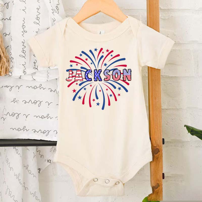 Custom 4th of July Kids T Shirt Personalized Patriotic Gift Tshirt