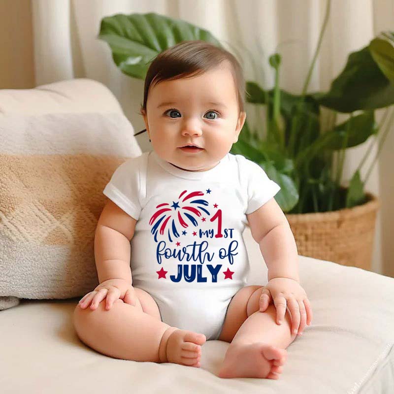 My First Fourth of July Baby Onesie  Baby Shower Gift