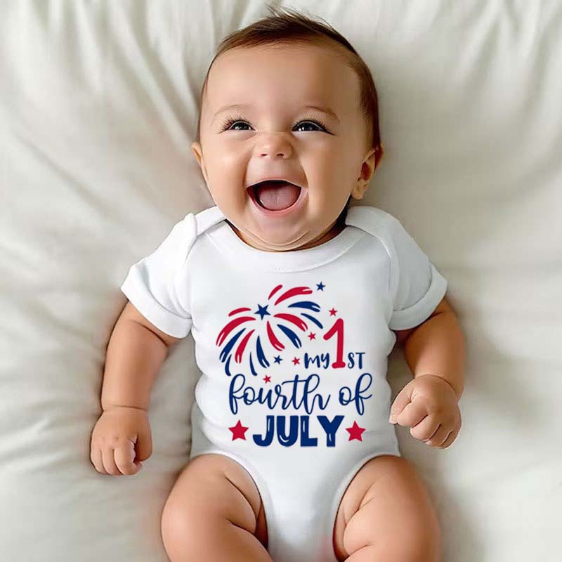 My First Fourth of July Baby Onesie  Baby Shower Gift
