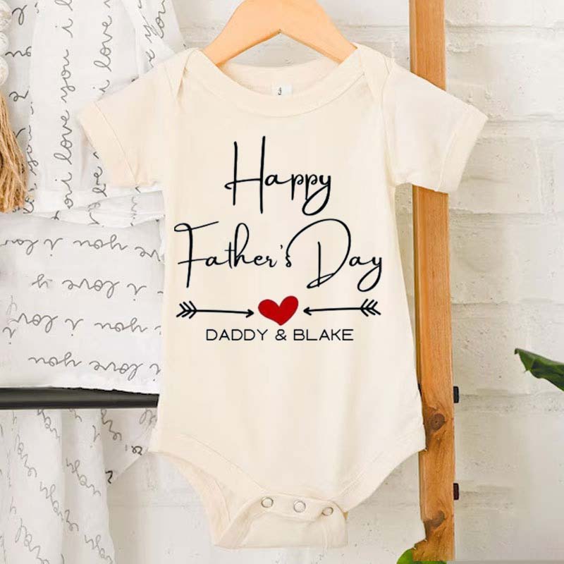 Personalized Baby Onesie Custom Father's Day Baby Clothes