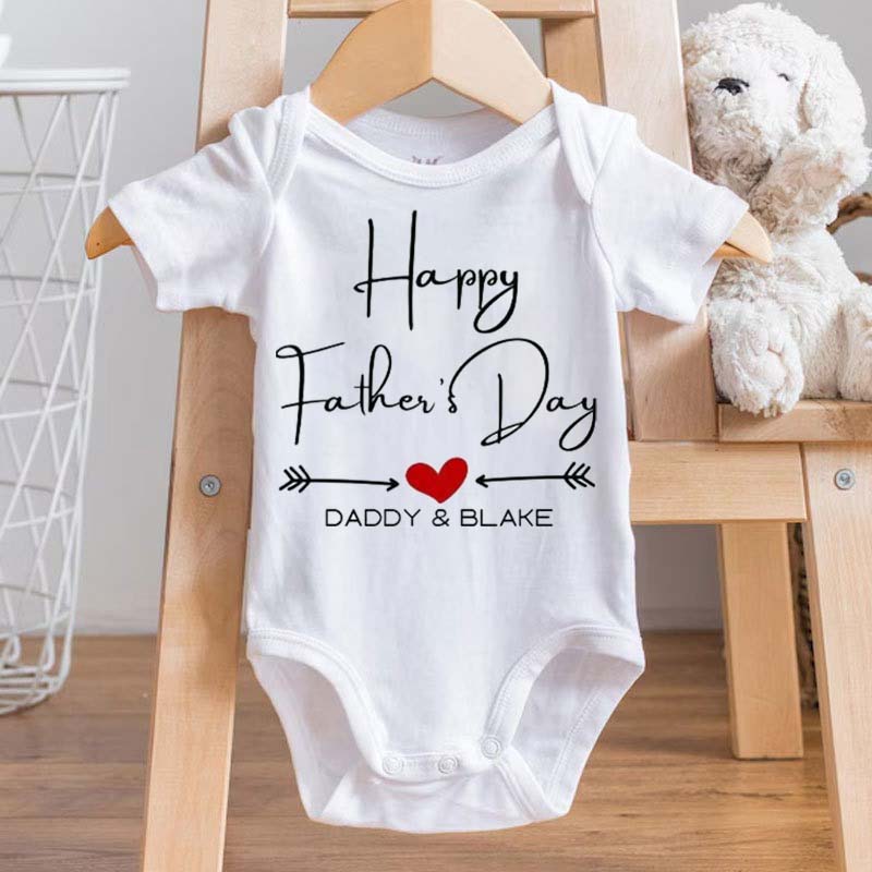 Personalized Baby Onesie Custom Father's Day Baby Clothes