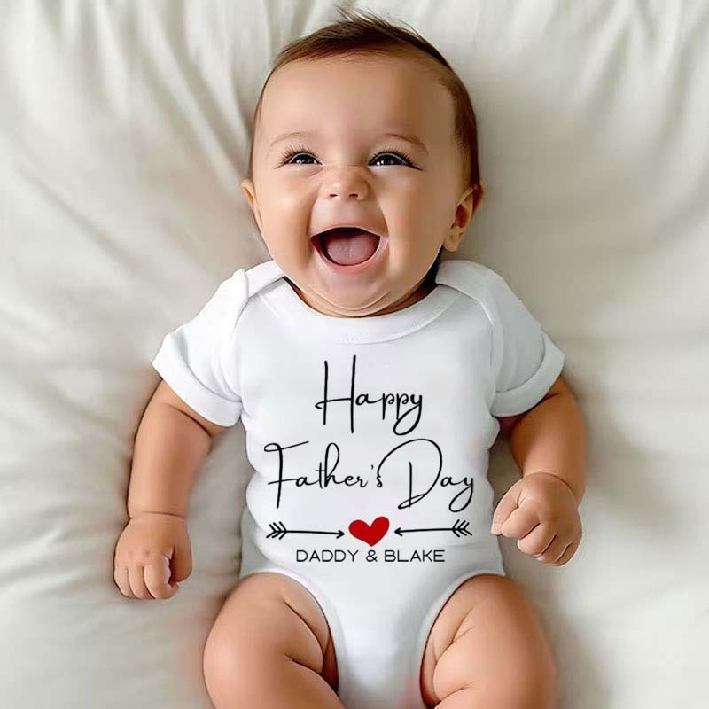 Personalized Baby Onesie Custom Father's Day Baby Clothes