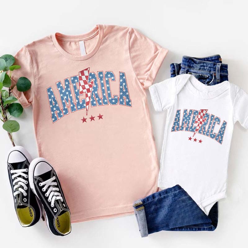 [Baby Bodysuit]America Baby Bodysuit Fourth of July Baby Outfit