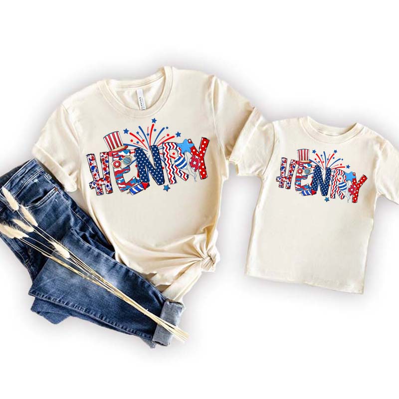 [Adult Tee]Custom Name 4th Of Toddler Shirt