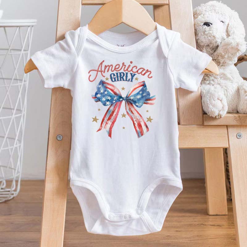 [Adult Tee]American Girl T Shirt Bubble Romper Baby Bodysuit