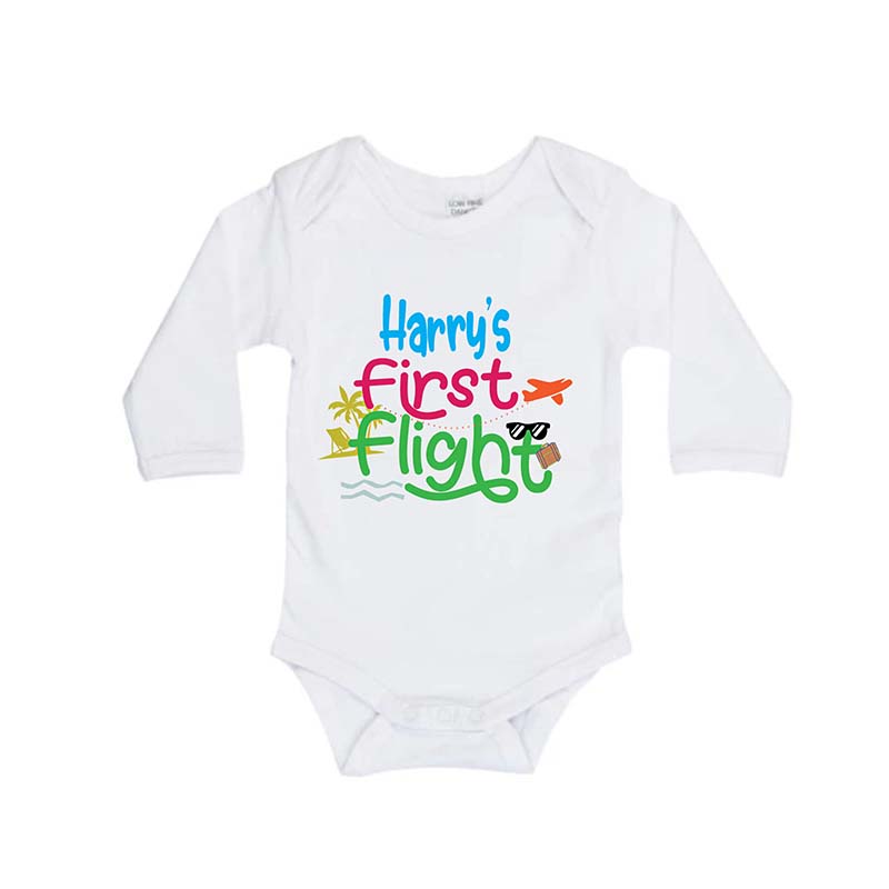 Personalised My First Flight Babygrow Bodysuit  Sleepsuit