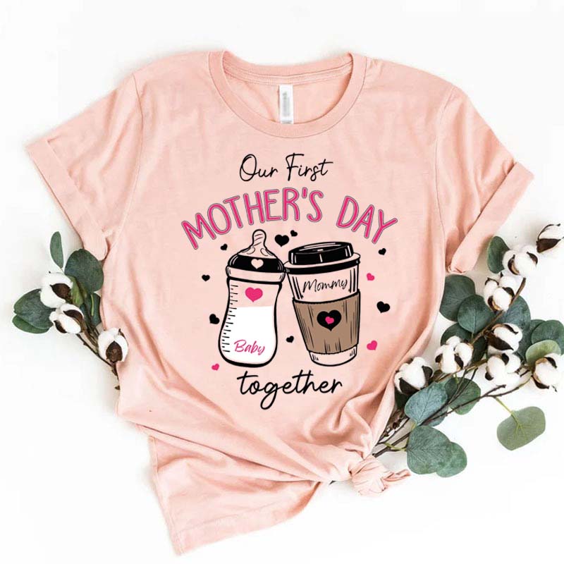 [Adult Tee]First Mothers Day Shirt 2024 Our First Mothers Day Shirt