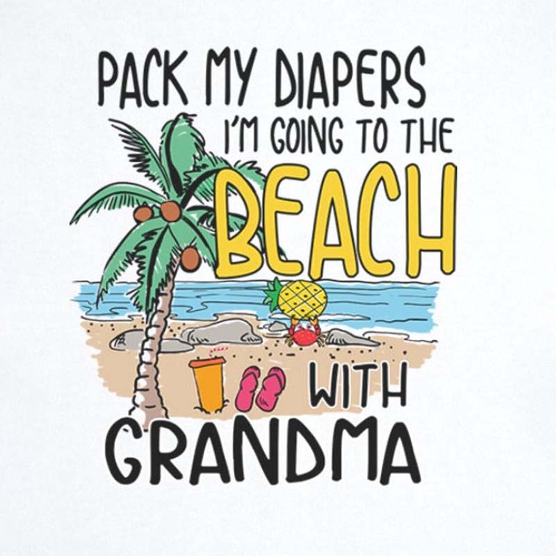 Personalized Beach Baby Girl Cute Summer Outfit Travel Vacation Onesie