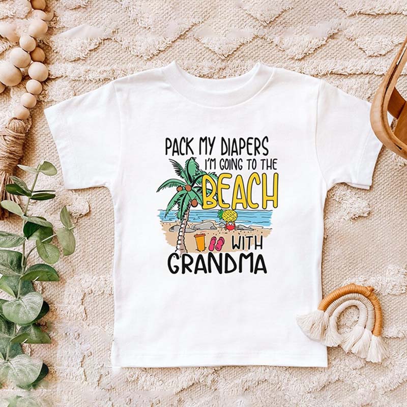 Personalized Beach Baby Girl Cute Summer Outfit Travel Vacation Onesie