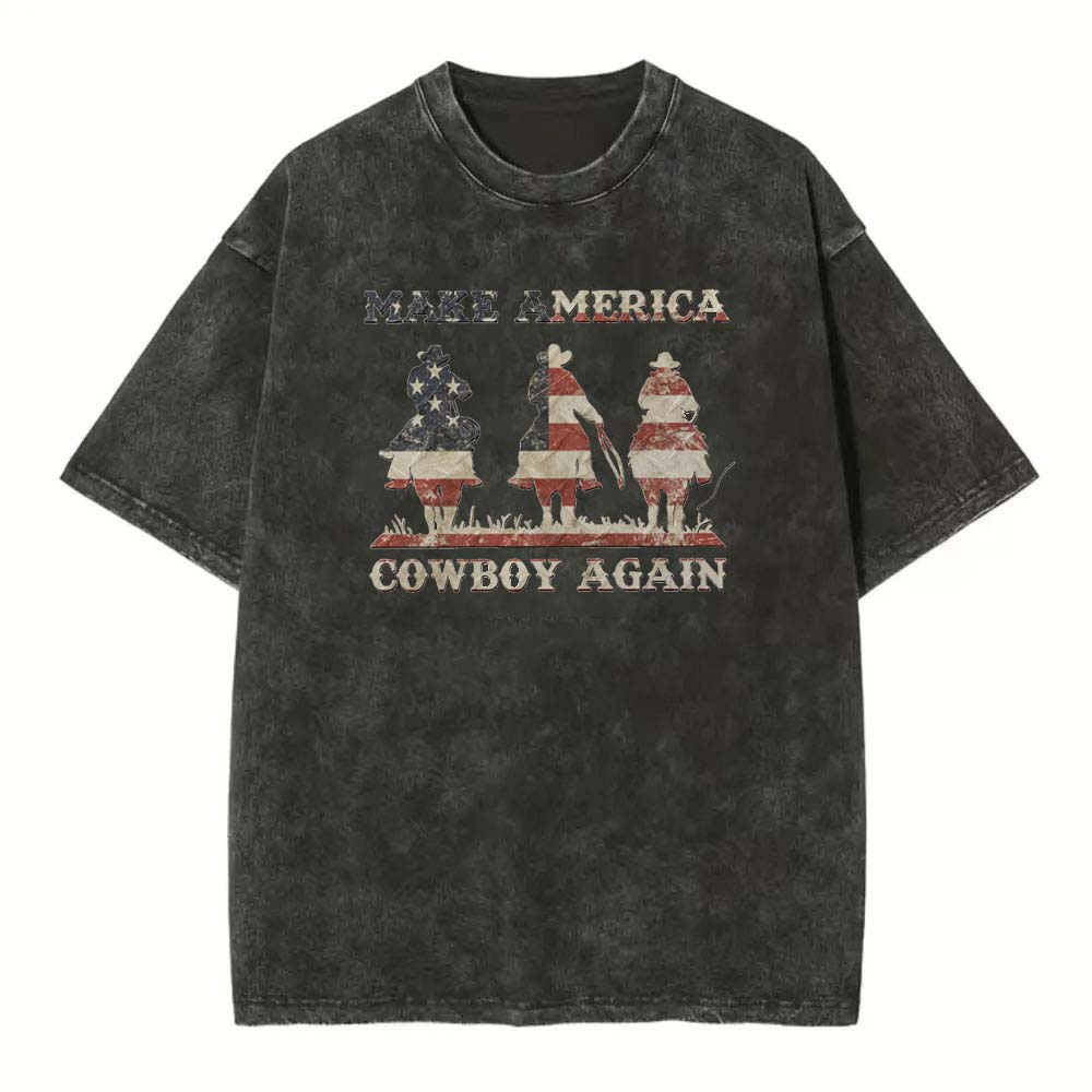 [Adults Tee] Make America Cowboy Again cowboy Shirt