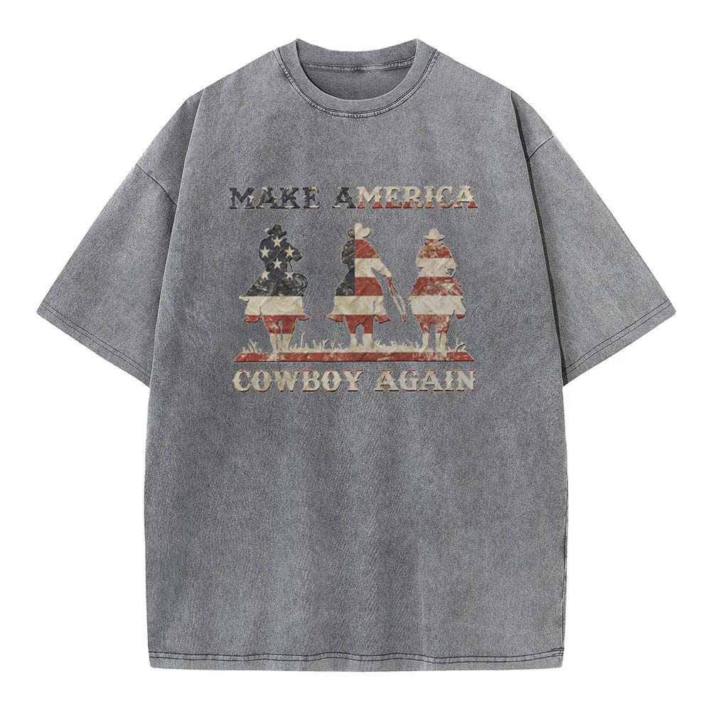 [Adults Tee] Make America Cowboy Again cowboy Shirt