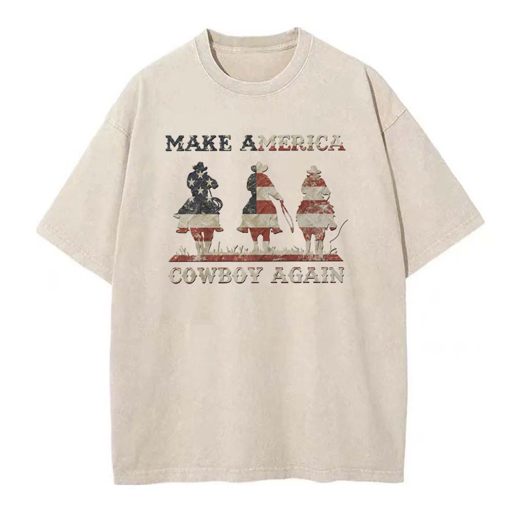 [Adults Tee] Make America Cowboy Again cowboy Shirt