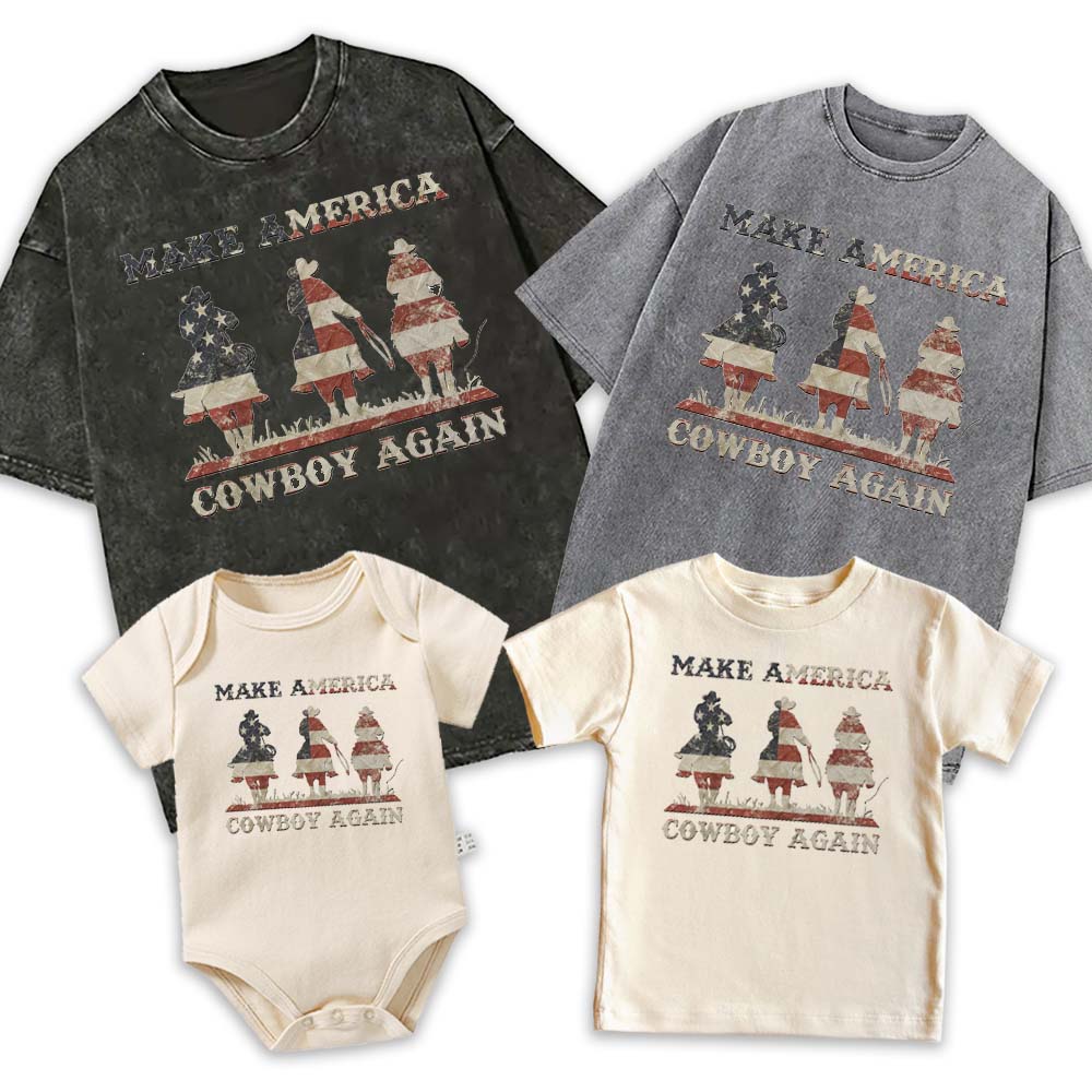 [Adults Tee] Make America Cowboy Again cowboy Shirt