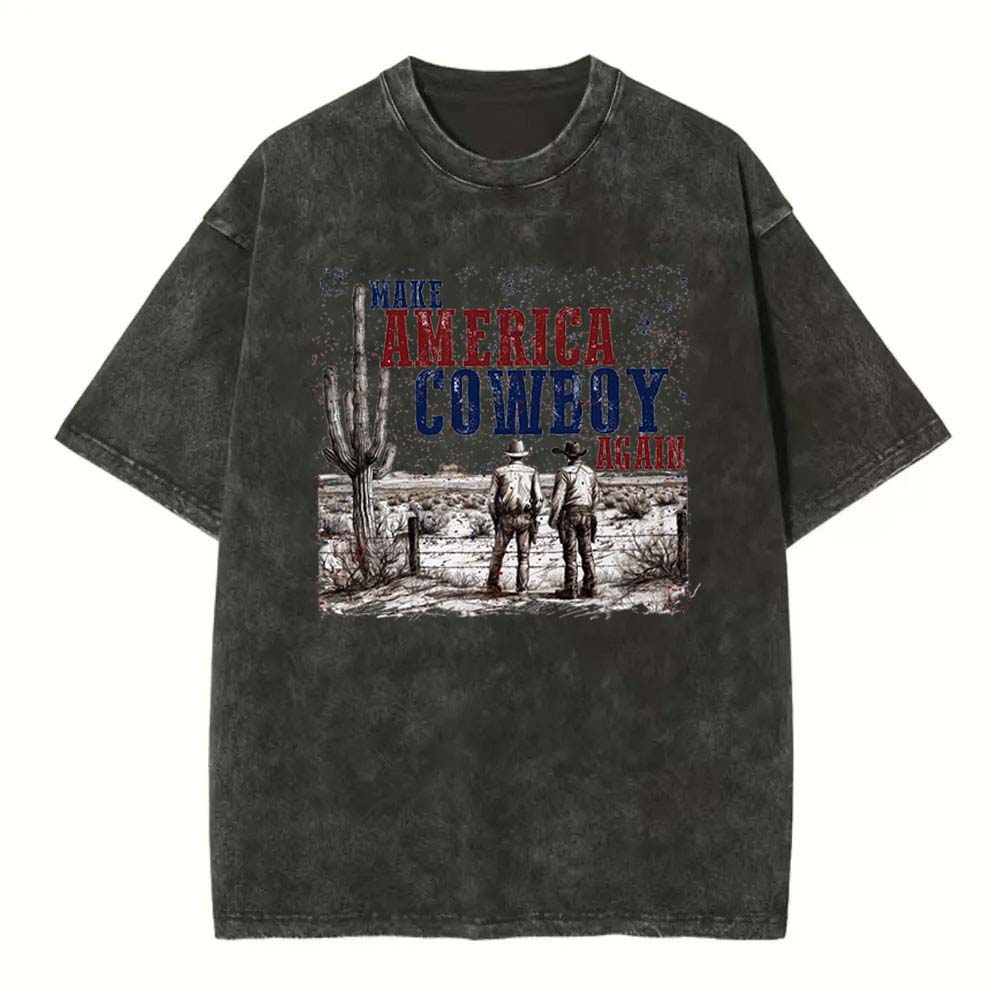 [Adults Tee]Make America Cowboy Again Western