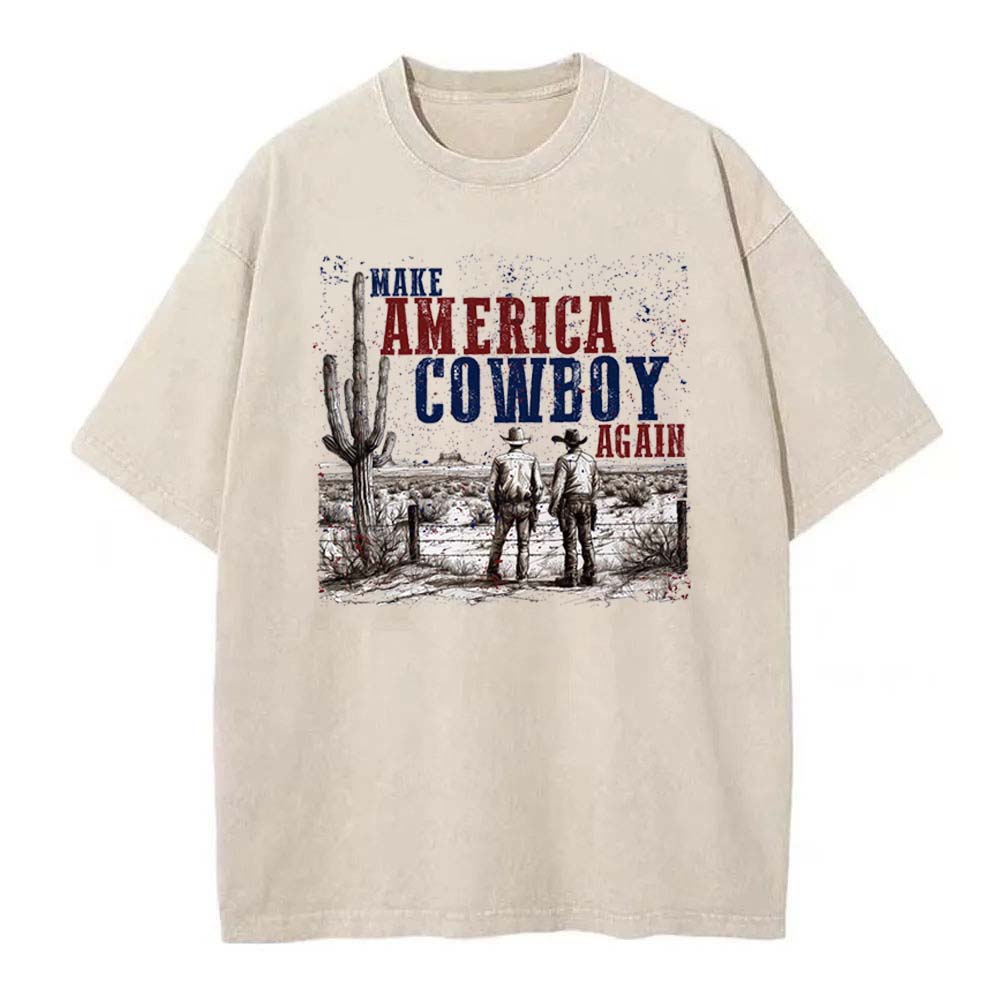 [Adults Tee]Make America Cowboy Again Western