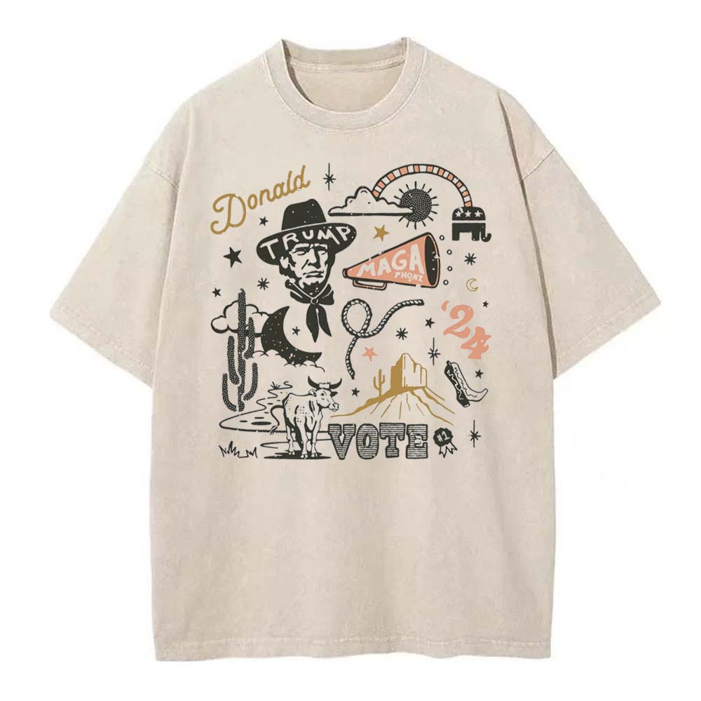 [Adults Tee]Cowboy Lets Go 2024 Comfort Colors Shirt