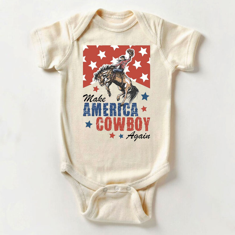 [Baby Onesie & Kids Tee] Make America Cowboy Again